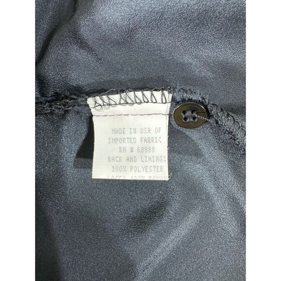 San Andre 1993 Womens Black Lace Front Button Up Vest Size 10 (Medium) Vintage - Picture 4 of 11